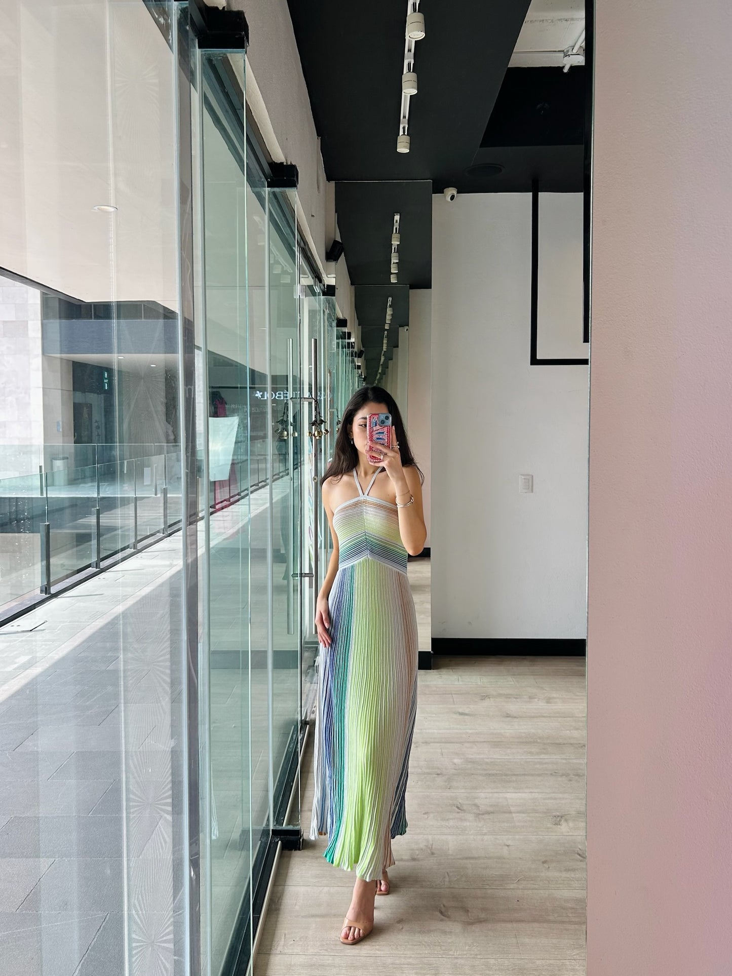 Mermaid Striped Knit Maxi Dress