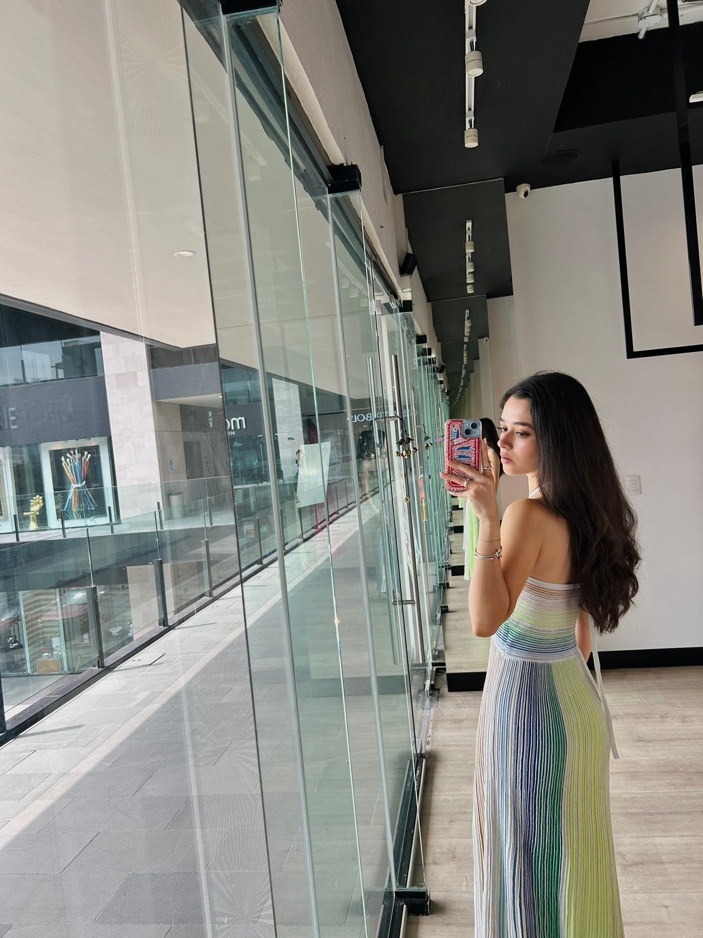 Mermaid Striped Knit Maxi Dress